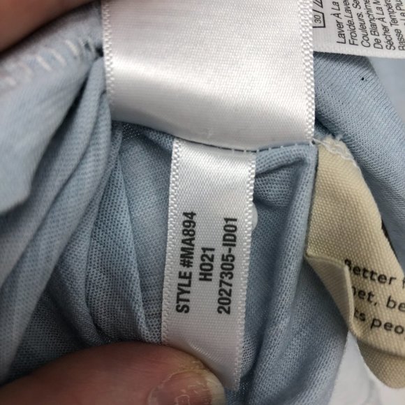 Madewell Blue White Cloudy Tie Dye Ribbed crewneck cotton whisper long sleeve SP - Picture 10 of 16